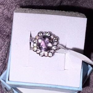 BP Classic Wonders Genuine Amethyst Rhodium Plating Size 7 Ring